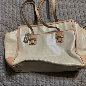 Coach Beige and Tan Tote Bag